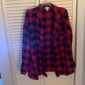 MENS target plaid pajama shirt